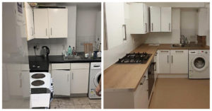 Kitchen replacement before and after